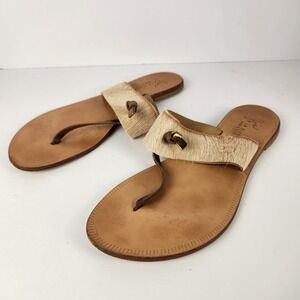 Joie A La Plage Women's Casual Dressy Camel Flat Thong Sandals Size 40 (9.5-10)